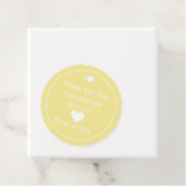 Baby shower Bleek Geel en Wit Bedankjes Labels (In situ)