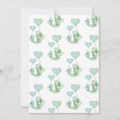 Baby shower blikken en ballonnen, geïllustreerd kaart (Achterkant)