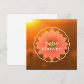 Baby shower bloem kaart (Voorkant / Achterkant)