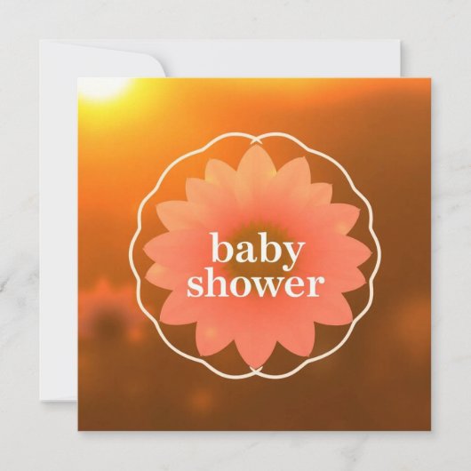 Baby shower bloem kaart (Voorkant)