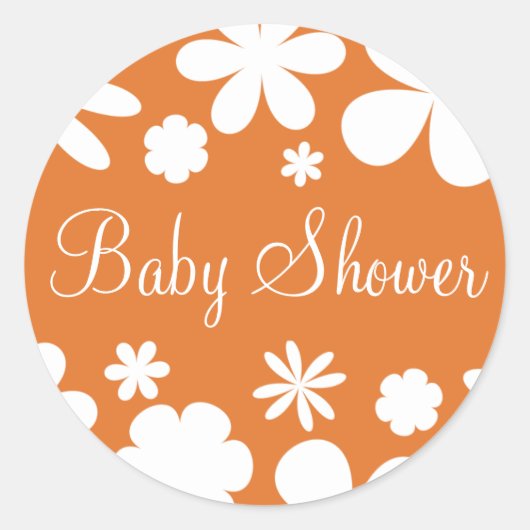 Baby shower Bloem Power Envelop Sticker Seal (Voorkant)