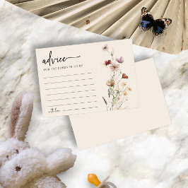 Baby Shower Bloemen Advieskaart Kaart