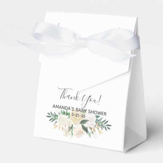 Baby shower Bloemen Bedankdoosjes (Voorkant Zijde)