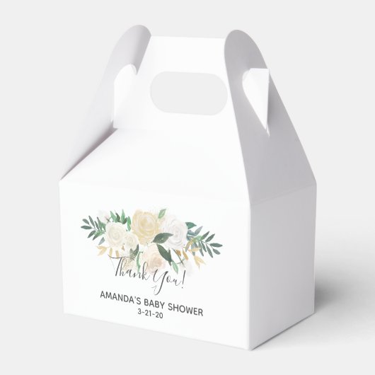 Baby shower Bloemen Bedankdoosjes (Voorkant Zijde)