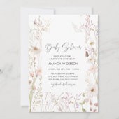 Baby Shower Bloemen Boho Wilde Bloemen Shower Kaart (Voorkant)