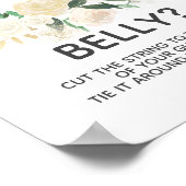 Baby shower bloemen Hoe groot is mama's Belly Game Poster (Hoek)