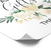 Baby shower bloemen Kaarten en cadeaubonnen Poster (Hoek)