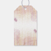 Baby shower Bloemen letters Gepersonaliseerd Cadeaulabel (Achterkant)