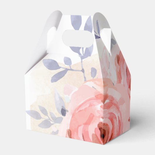 Baby Shower Bloemen Roze Rozen Lilac Bloei Bedankdoosjes (Achterkant)