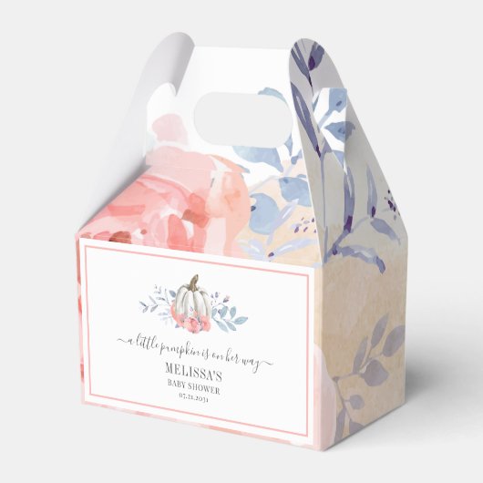 Baby Shower Bloemen Roze Rozen Lilac Bloei Bedankdoosjes (Voorkant Zijde)