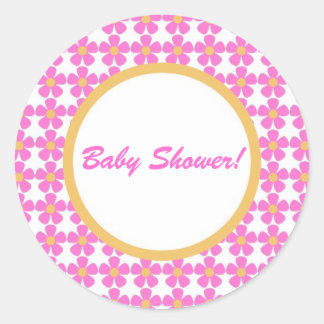 Baby shower Bloemen Sticker