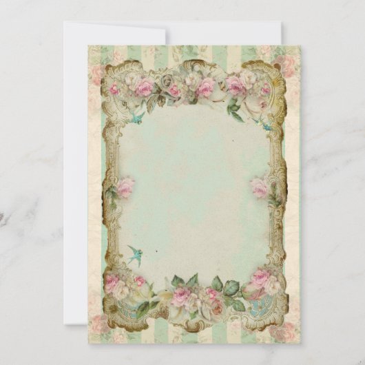  Baby shower Bloemen Thee Uitnodiging (Achterkant)