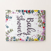 Baby Shower Bloemen Uitnodiging Legpuzzel (Horizontaal)