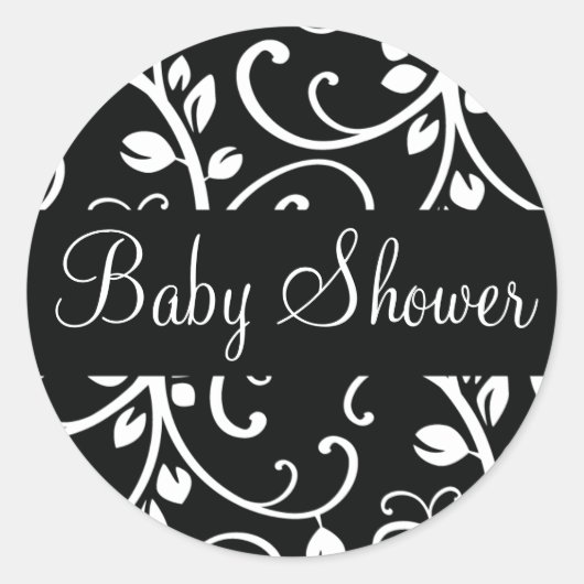 Baby shower Bloemen Vine Envelop Sticker Seal (Voorkant)