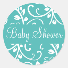 Baby shower Bloemen Vine Envelop Sticker Seal