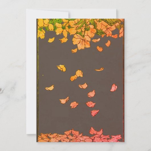 Baby shower Bloemenbloemblaadjes Baby in Bloom Rus Kaart (Achterkant)