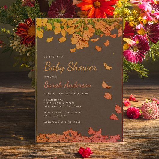 Baby shower Bloemenbloemblaadjes Baby in Bloom Rus Kaart