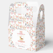 Baby shower bloementypografie Pony Carrousel Bedankdoosjes (Geopend)