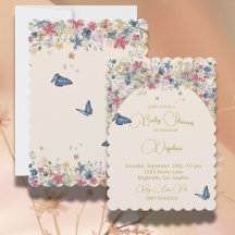 Baby shower Bloemenveld Elegant Modern Goud