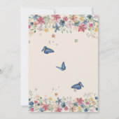 Baby shower Bloemenveld Elegant Modern Goud Kaart (Achterkant)