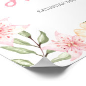 Baby shower bloemenwelkomstbord poster (Hoek)