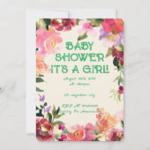 BABY SHOWER BLOEMIG BLOS KAART (Voorkant)