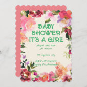 BABY SHOWER BLOEMIG BLOS SAVE THE DATE (Voorkant / Achterkant)