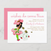 Baby shower  bloemroze bijen (Voorkant / Achterkant)