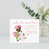 Baby shower  bloemroze bijen (Staand voorkant)