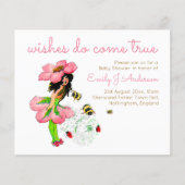 Baby shower  bloemroze bijen (Voorkant)