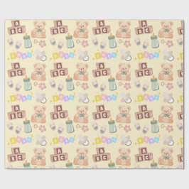 Baby Shower Blokken en Speelgoed Cadeaupapier