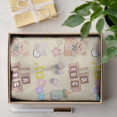 Baby Shower Blokken en Speelgoed Tissuepapier (Geschenk)