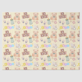 Baby Shower Blokken en Speelgoed Tissuepapier