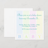 baby shower Blokken Kaart (Voorkant / Achterkant)