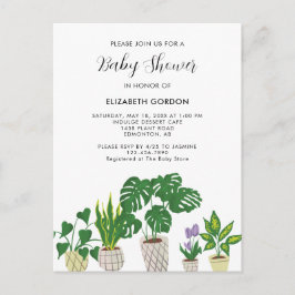Baby shower Bloom Greenery Invitatio van Planten Briefkaart