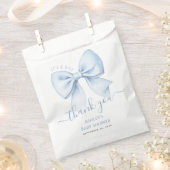 Baby Shower Blue Bow It's a Boy Thank You Bedankzakje (Geknipt)