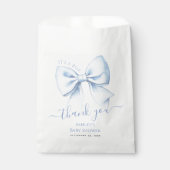 Baby Shower Blue Bow It's a Boy Thank You Bedankzakje (Voorkant)