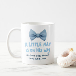 Baby shower Blue Bow Stropdas Little Man Mok