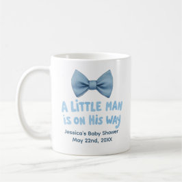 Baby shower Blue Bow Stropdas Little Man Mok