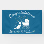 Baby shower Blue Boy Spandoek (Horizontaal)