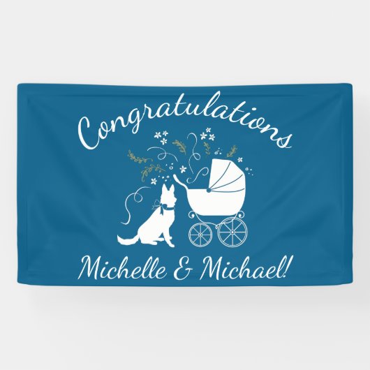 Baby shower Blue Boy Spandoek (Horizontaal)