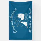 Baby shower Blue Boy Spandoek (Verticaal)