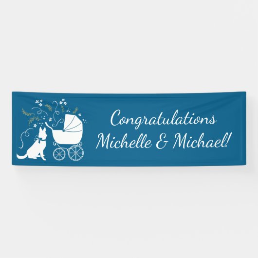 Baby shower Blue Boy Spandoek (Horizontaal)