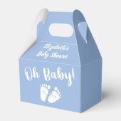 Baby shower Blue Dank je Bedankdoosjes (Voorkant Zijde)