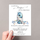 Baby shower Blue Dragon Waterverf Acryl Uitnodigingen (Insitu (Draagbaar))