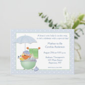 baby shower Blue Duck Bath Kaart (Staand voorkant)