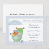 baby shower Blue Duck Bath Kaart (Voorkant / Achterkant)