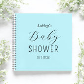 Baby shower Blue Elegant Gastenboek Notitieboek