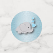 Baby shower Blue Glitter - Personaliseren Confetti (Kleine voorkant)