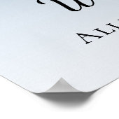 Baby shower Blue Glitter Welkom Poster (Hoek)